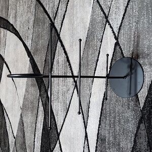 VINTAGE 3-TIERED BLACK JEWELRY STAND HOLDER DISPLAY ORGANIZER NECKLACE B…